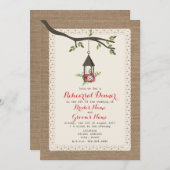 BORREL Geïnspireerd Floral lantern repesial Dinner Kaart (Voorkant / Achterkant)