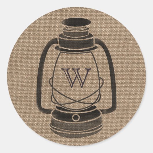 BORREL Geïnspireerd monogram olieluchtaarster Ronde Sticker (Voorkant)