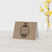 BORREL Geïnspireerde Monogram olielampecards Kaart (Gele Bloem)