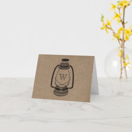 BORREL Geïnspireerde Monogram olielampecards Kaart (Gele Bloem)