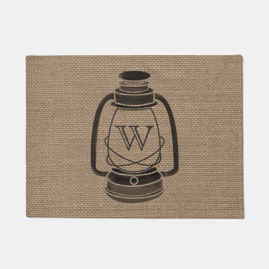 BORREL Geïnspireerde monogram olielumolie Lantaarn Deurmat (Voorkant)
