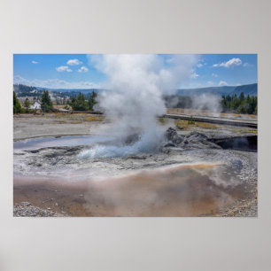 Borrelende Avoca-bron, Biscuit Basin, Yellowstone Poster