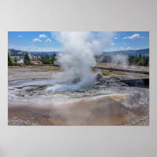 Borrelende Avoca-bron, Biscuit Basin, Yellowstone Poster (Voorkant)