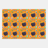 Borrelende Heksenketel Magisch Toverdrank Ogen Hal Inpakpapier Vel (Voorkant)