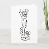 borrelglas feestdagen kaart (Voorkant)