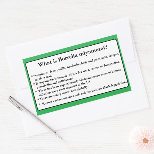Borrelia Miyamotoi Lyme Awareness Stickers (Envelop)
