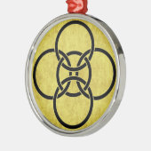 Borrogemiddelde kruisingen metalen ornament (Links)