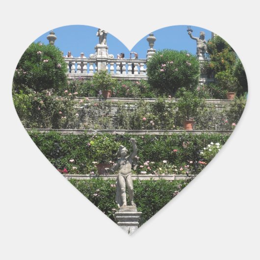 Borromeo Palace in Stresa, Italië Hart Sticker (Voorkant)
