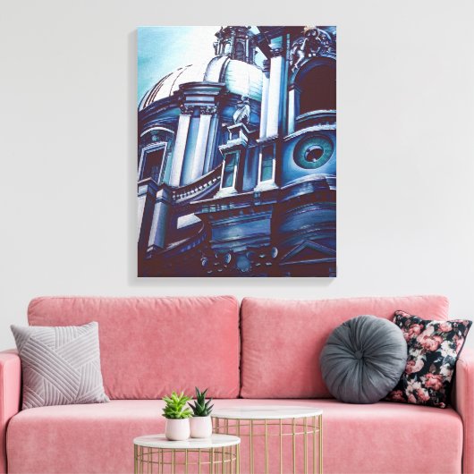 Borromini's Facade Canvas Afdruk (Insitu (Woonkamer))