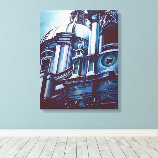 Borromini's Facade Canvas Afdruk (Insitu (Houten vloer))