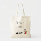 Borsa Ti voglio bene Nonna - maschietto Tote Bag (Voorkant)