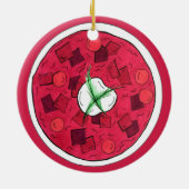 Borscht Eastern European Red Beet Beet Soup Keramisch Ornament (Achterkant)