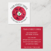 Borscht Eastern European Red Beet Beet Soup Vierkante Visitekaartje (Voorkant / Achterkant)