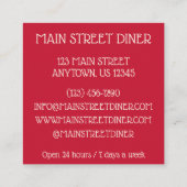 Borscht Eastern European Red Beet Beet Soup Vierkante Visitekaartje (Achterkant)