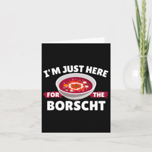 Borscht Russisch voedsel Oekraïens voedsel Thanksg Kaart