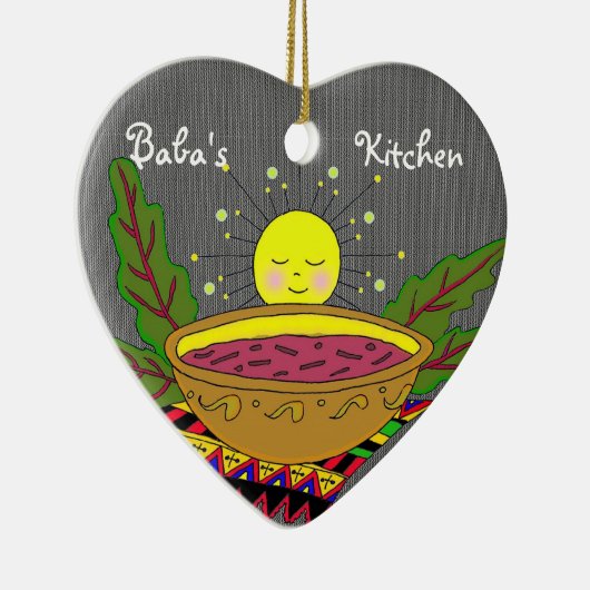 Borshch Power voor Baba's Kitchen Keramisch Ornament (Rechts)