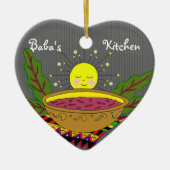 Borshch Power voor Baba's Kitchen Keramisch Ornament (Voorkant)