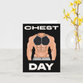 Borst Dag Bench Press Pecs Bodybuilding Kaart (Gele Bloem)
