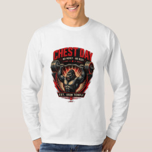 Borst-dag Workout T-shirt met lange mouwen