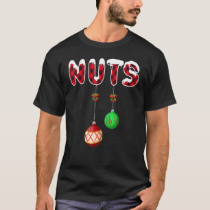 Borst Noten Grappige Bijpassende Kastanjes Kerst K T-shirt