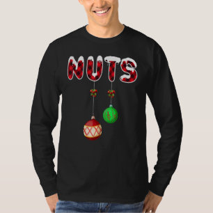 Borst Noten Grappige Bijpassende Kastanjes Kerst K T-shirt