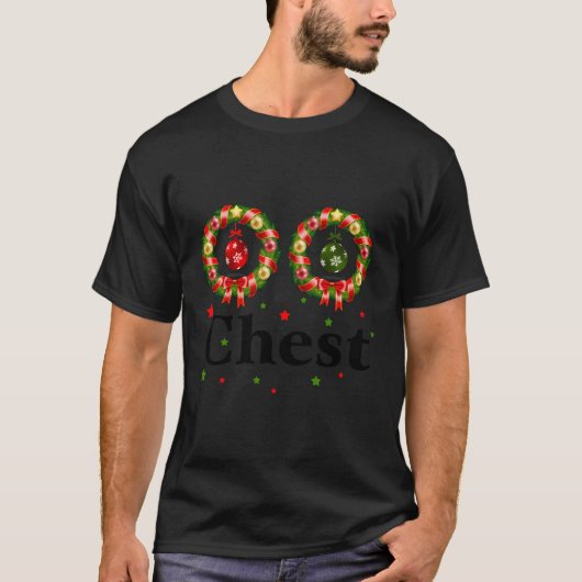 Borst noten kerst koppels noten t-shirt (Voorkant)