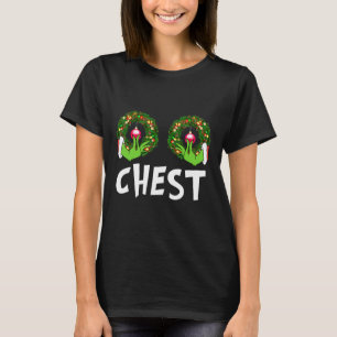 Borst Noten Kerst Leuk Matching Paar Borst Noten T-shirt