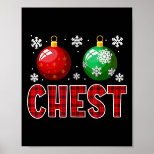 Borst noten leuk bijpassende kastanjes kerst paar poster