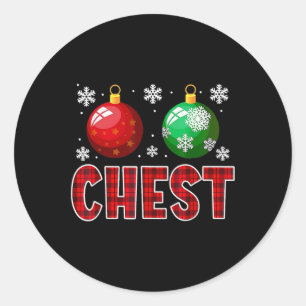 Borst noten leuk bijpassende kastanjes kerst paar ronde sticker