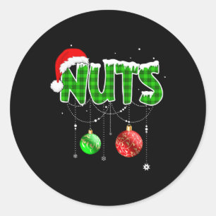 Borst noten leuk bijpassende kastanjes kerst paar ronde sticker
