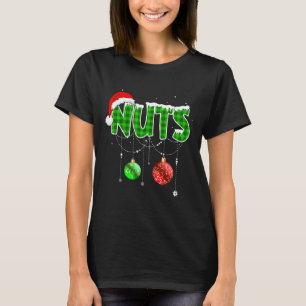 Borst noten leuk bijpassende kastanjes kerst paar t-shirt
