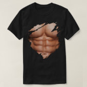 Borst Si Pak Buikspieren Spieren Bodybuilder T-shirt (Design voorkant)
