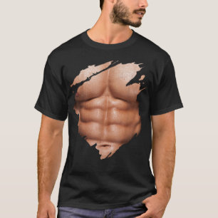 Borst Si Pak Spieren Lichaamsbouwer T-shirt