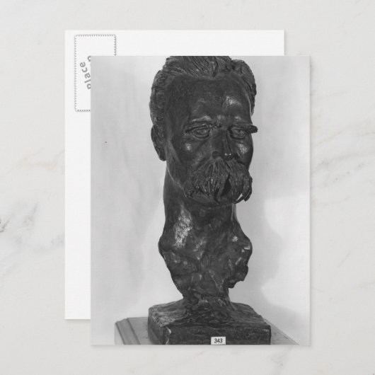 Borst van Friedrich Nietzsche Duits Briefkaart (Voorkant / Achterkant)
