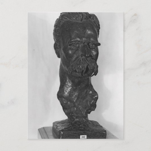 Borst van Friedrich Nietzsche Duits Briefkaart (Voorkant)