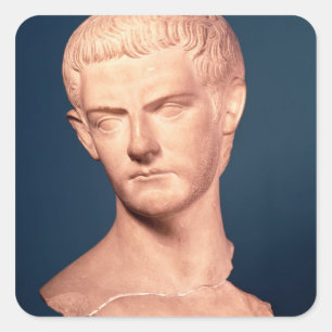 Borst van keizer Caligula uit Thracië, c.39-40 AD Vierkante Sticker