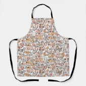 borst van neutraal beige schort (Voorkant)