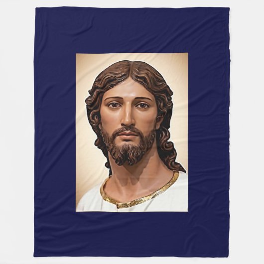 BORSTBEELD VAN CHRISTUS DE REDDER door MICHELANGEL Fleece Deken (Voorkant)