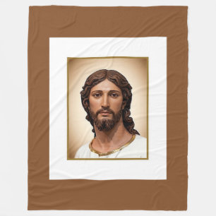 BORSTBEELD VAN CHRISTUS DE REDDERS door MICHELANGE Fleece Deken