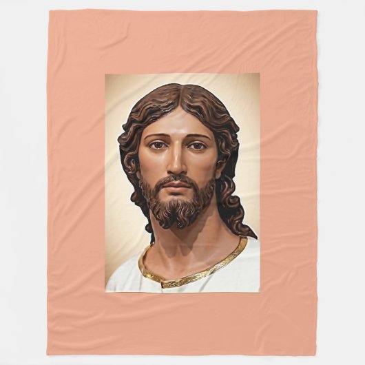 BORSTBEELD VAN CHRISTUS DE REDDERS door MICHELANGE Fleece Deken (Voorkant)