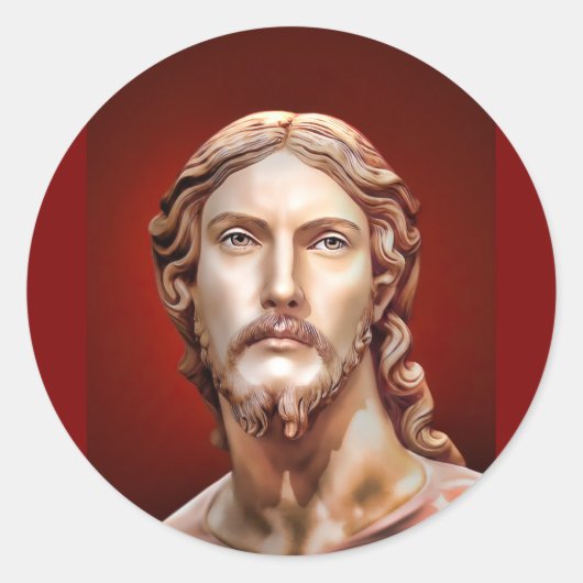 BORSTBEELD VAN CHRISTUS DE REDDERS door MICHELANGE Ronde Sticker (Voorkant)