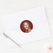 BORSTBEELD VAN CHRISTUS DE REDDERS door MICHELANGE Ronde Sticker (Envelop)