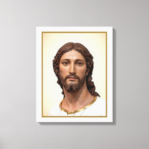 Borstbeeld van Christus de Verlosser door MICHELAN Canvas Afdruk