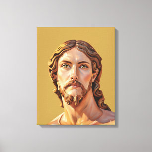 BORSTBEELD VAN CHRISTUS DE VERLOSSER door MICHELAN Canvas Afdruk
