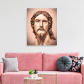 BORSTBEELD VAN CHRISTUS DE VERLOSSER door MICHELAN Canvas Afdruk (Insitu (Woonkamer))