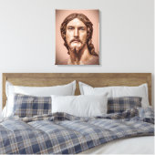 BORSTBEELD VAN CHRISTUS DE VERLOSSER door MICHELAN Canvas Afdruk (Insitu (Slaapkamer))