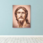 BORSTBEELD VAN CHRISTUS DE VERLOSSER door MICHELAN Canvas Afdruk (Insitu (Houten vloer))