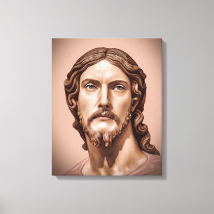 BORSTBEELD VAN CHRISTUS DE VERLOSSER door MICHELAN Canvas Afdruk