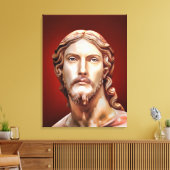 BORSTBEELD VAN CHRISTUS DE VERLOSSER door MICHELAN Canvas Afdruk (Insitu (Woonkamer))