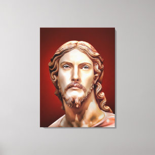BORSTBEELD VAN CHRISTUS DE VERLOSSER door MICHELAN Canvas Afdruk